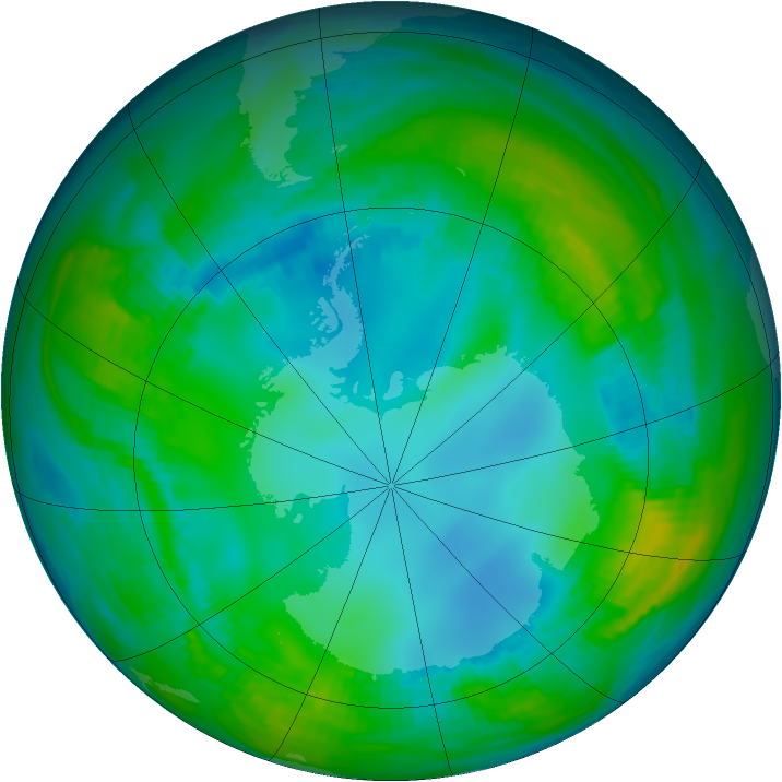 Antarctic ozone map for 13 May 1979